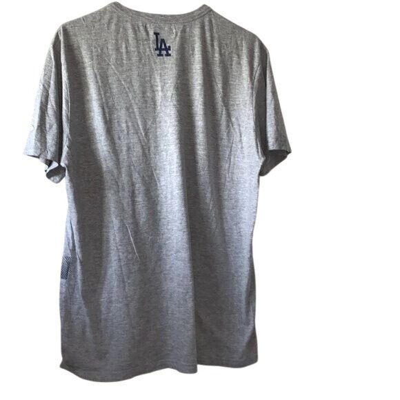 MLB Dodgers Gray T-Shirt LA Logo Established 1958 Mens G - Picture 5 of 10